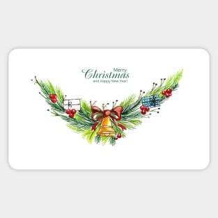 Christmas wreath Hand Drawn Sticker